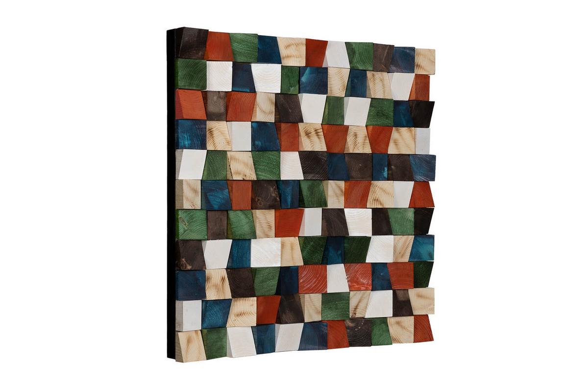 HOLZBILD Bunt 75/75 cm - Multicolor, Holz (7/75cm) - KUNSTLOFT