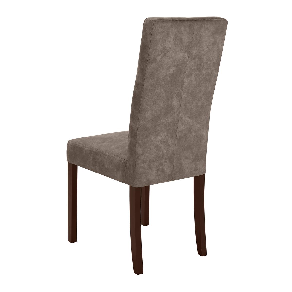 STUHL Solis mit wengefarbenen Holzbeinen, Polsterstuhl, Braun - Wengefarben/Braun, Holz (45/100/42cm) - Beautysofa