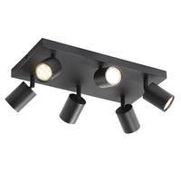 DECKENSTRAHLER Eiszapfen 6-flammig 40/20/14 cm - Schwarz, Metall (40/20/14cm) - Nettlife