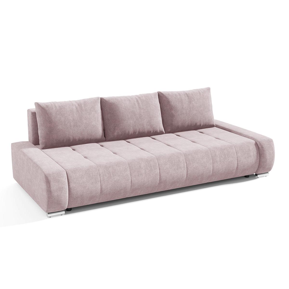 SCHLAFSOFA Jonas 3 Sitzplätze Lila - Pink, Holzwerkstoff (240/85/110cm) - Petits-meubles