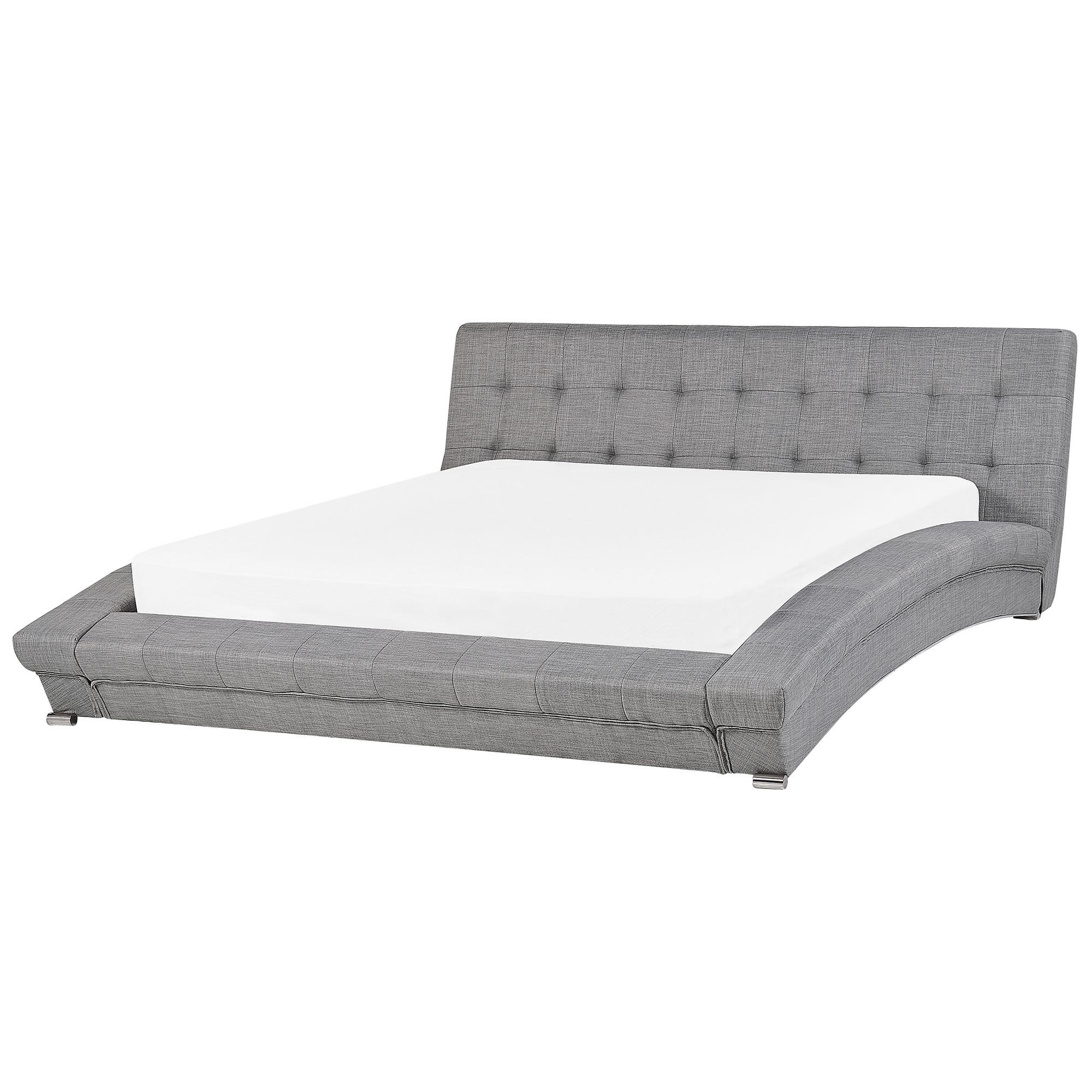 POLSTERBETT 160/200cm Grau Lille - Grau, Textil (160/200cm) - Beliani