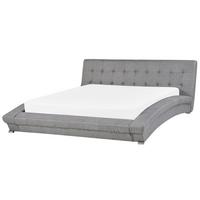 POLSTERBETT 160/200cm Grau Lille - Grau, Textil (160/200cm) - Beliani