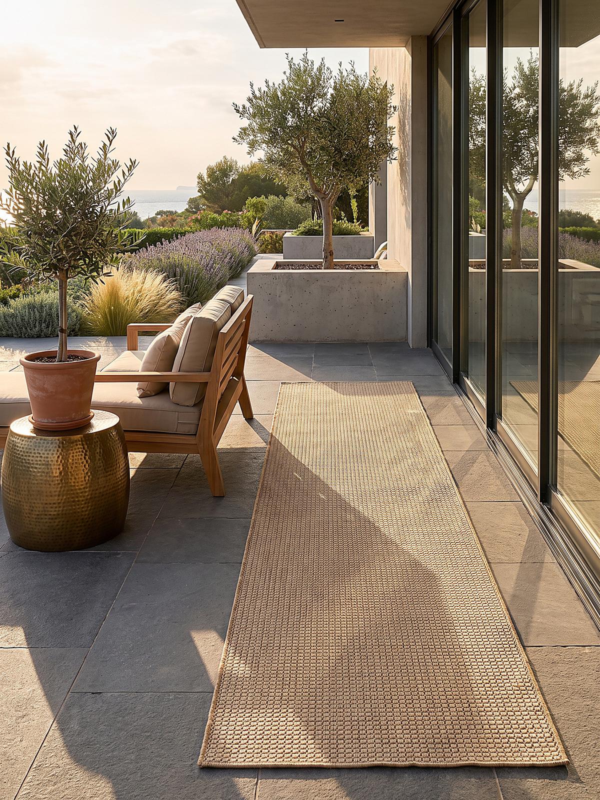 LÄUFER Outdoor, Fußbodenheizung-geeignet, VIGOLENO in Sand, 80 x 150 cm - Beige, Textil (80/150cm) - KADIMA DESIGN