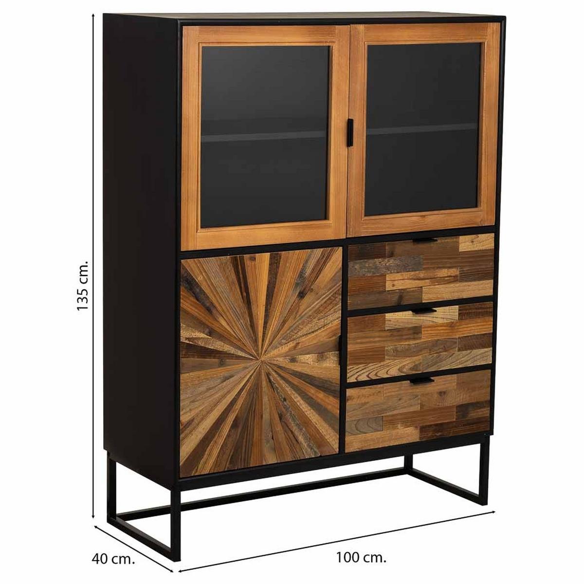 SIDEBOARD aus Holz, braun, 100x40x135cm - Braun, Holzwerkstoff (100/135/40cm) - Wanderlust