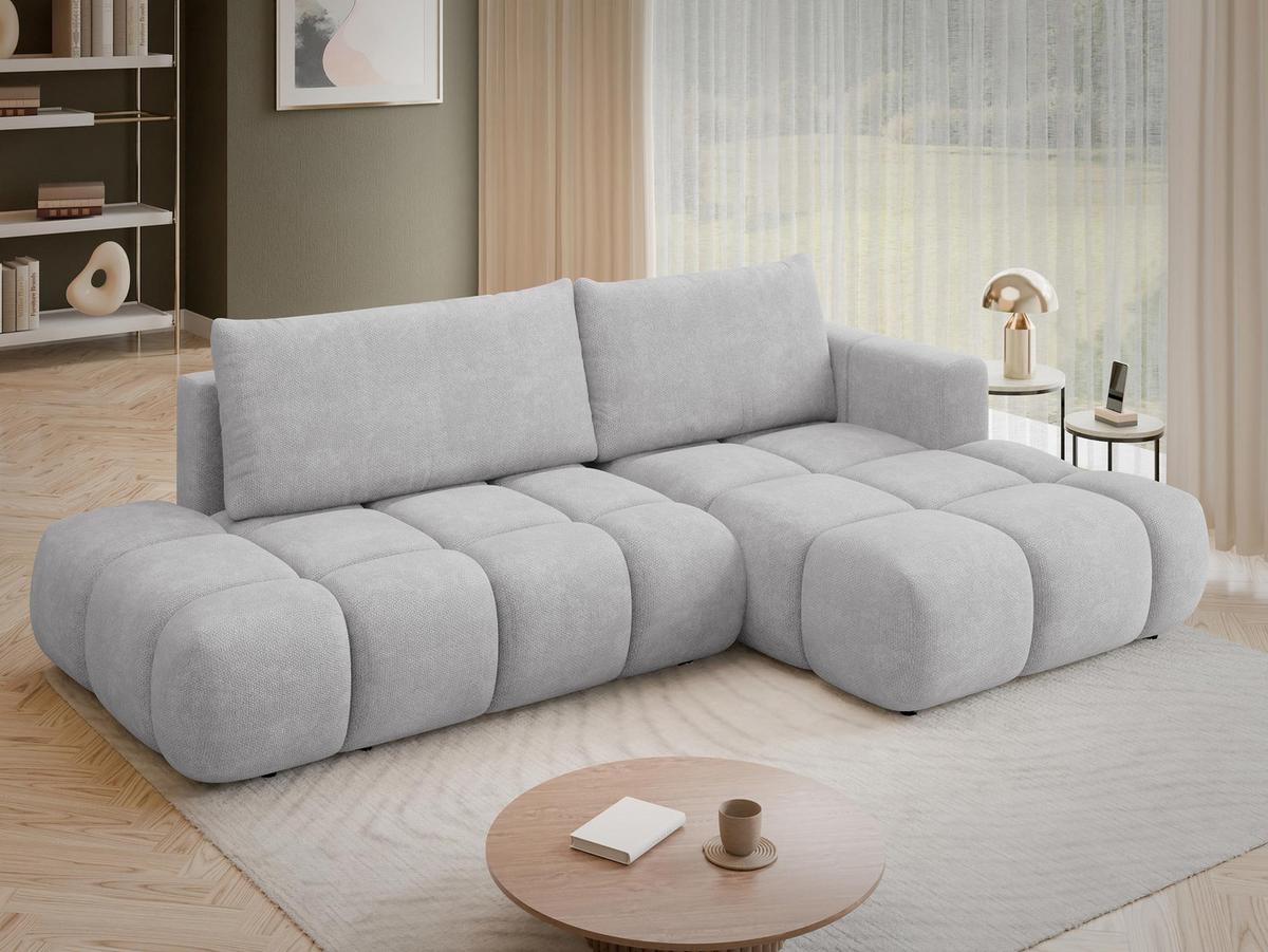 ECKSOFA Soffi, Seite: Rechts - Hellgrau/Schwarz, Holz/Kunststoff (283/166cm) - MIRJAN24