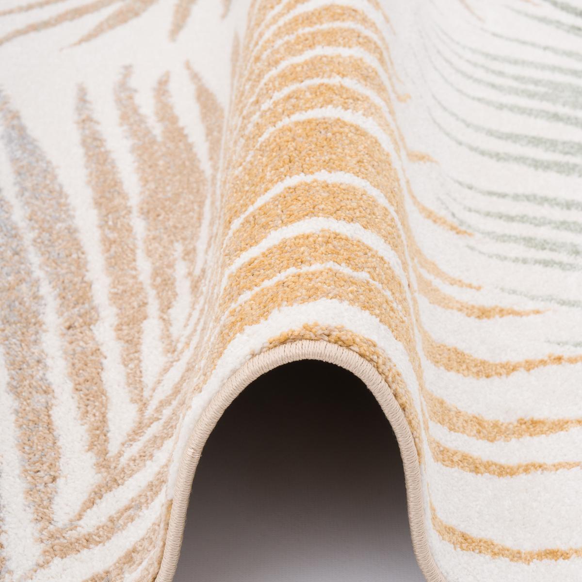 DESIGNER TEPPICH FARO TROPICAL BLÄTTER - Naturfarben, Textil (120/170cm) - Pergamon