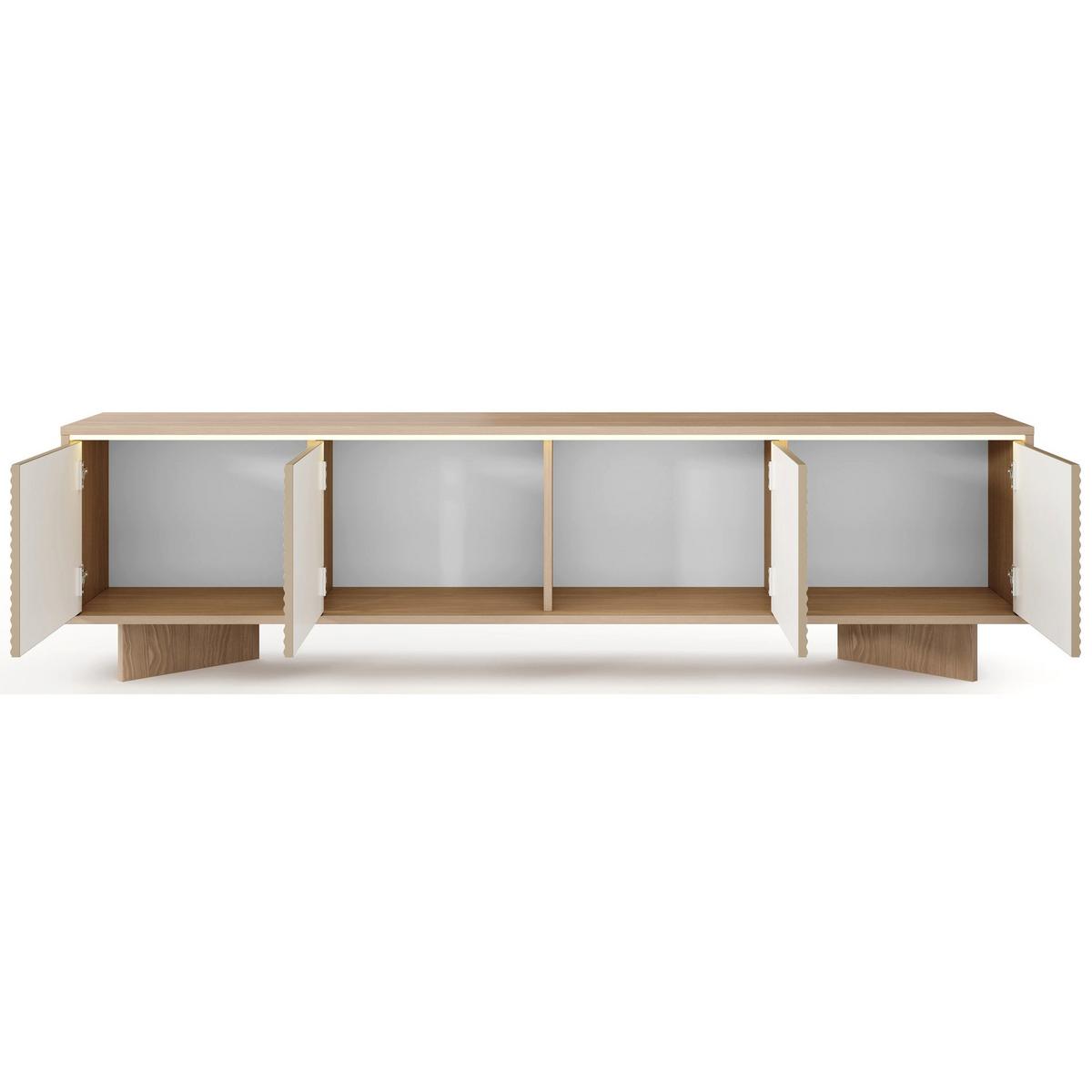 TV-LOWBOARD Semi 203 cm - Beige, Holzwerkstoff (203.9/54.4/40cm) - Selsey