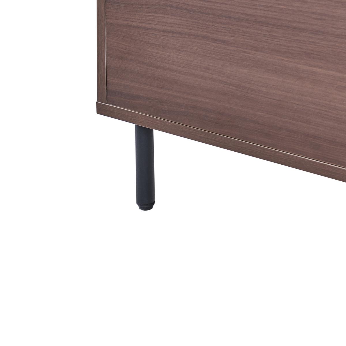 KOMMODE mit 4 Schubladen Dunkelbraun Nikea - Dunkelbraun, Holzwerkstoff (60/104/40cm) - Beliani