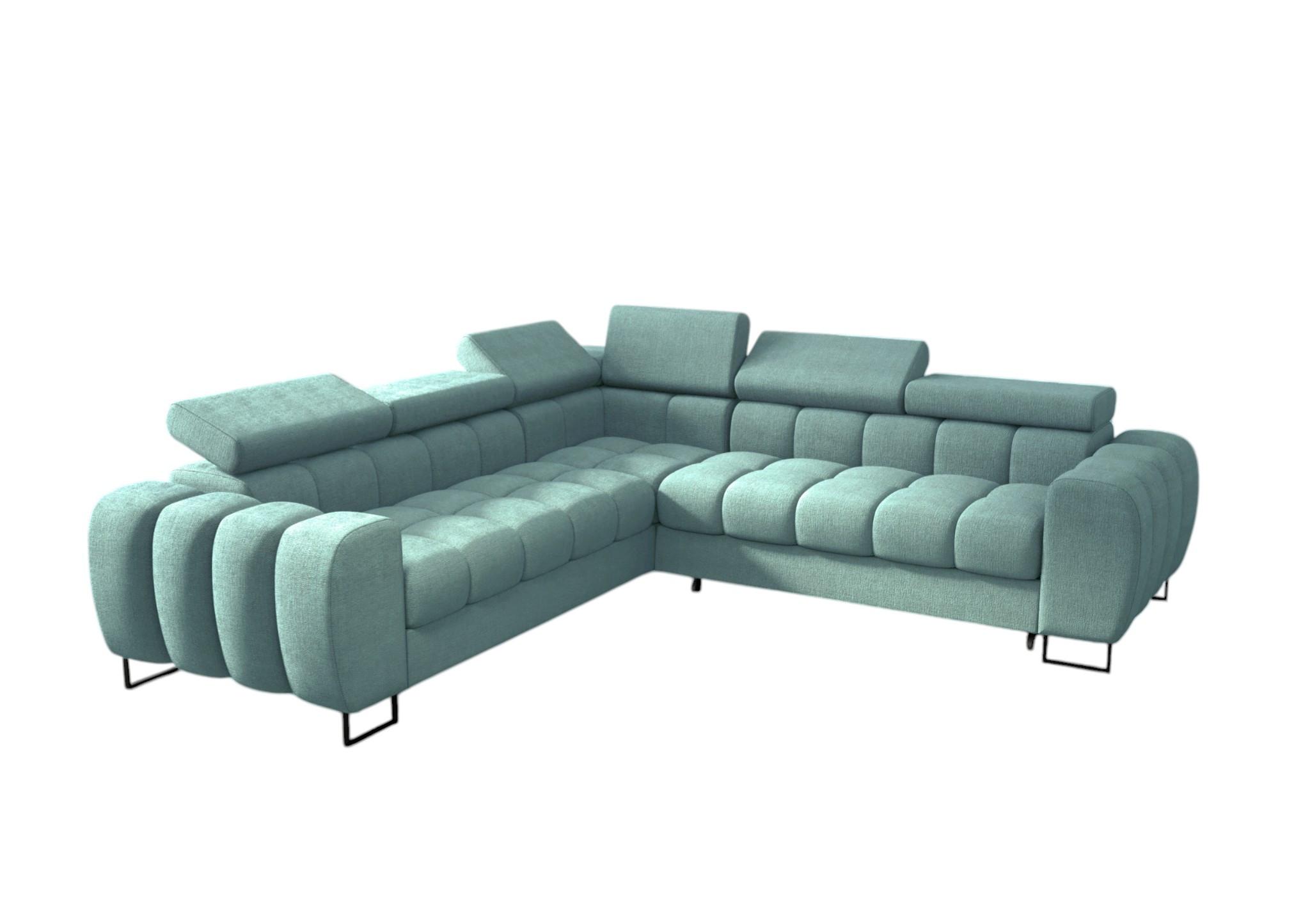ECKSOFA Bastien Mit Schlaffunktion - Hellblau, Holzwerkstoff/Textil (260/260cm) - Fun Möbel