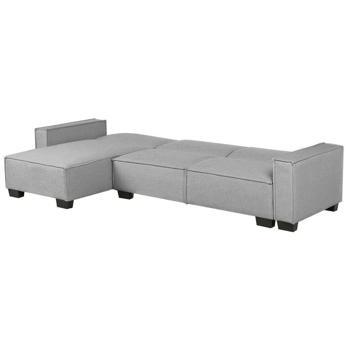 ECKSOFA Polsterbezug Hellgrau linksseitig Romedal - Hellgrau, Textil (290/173cm) - Beliani