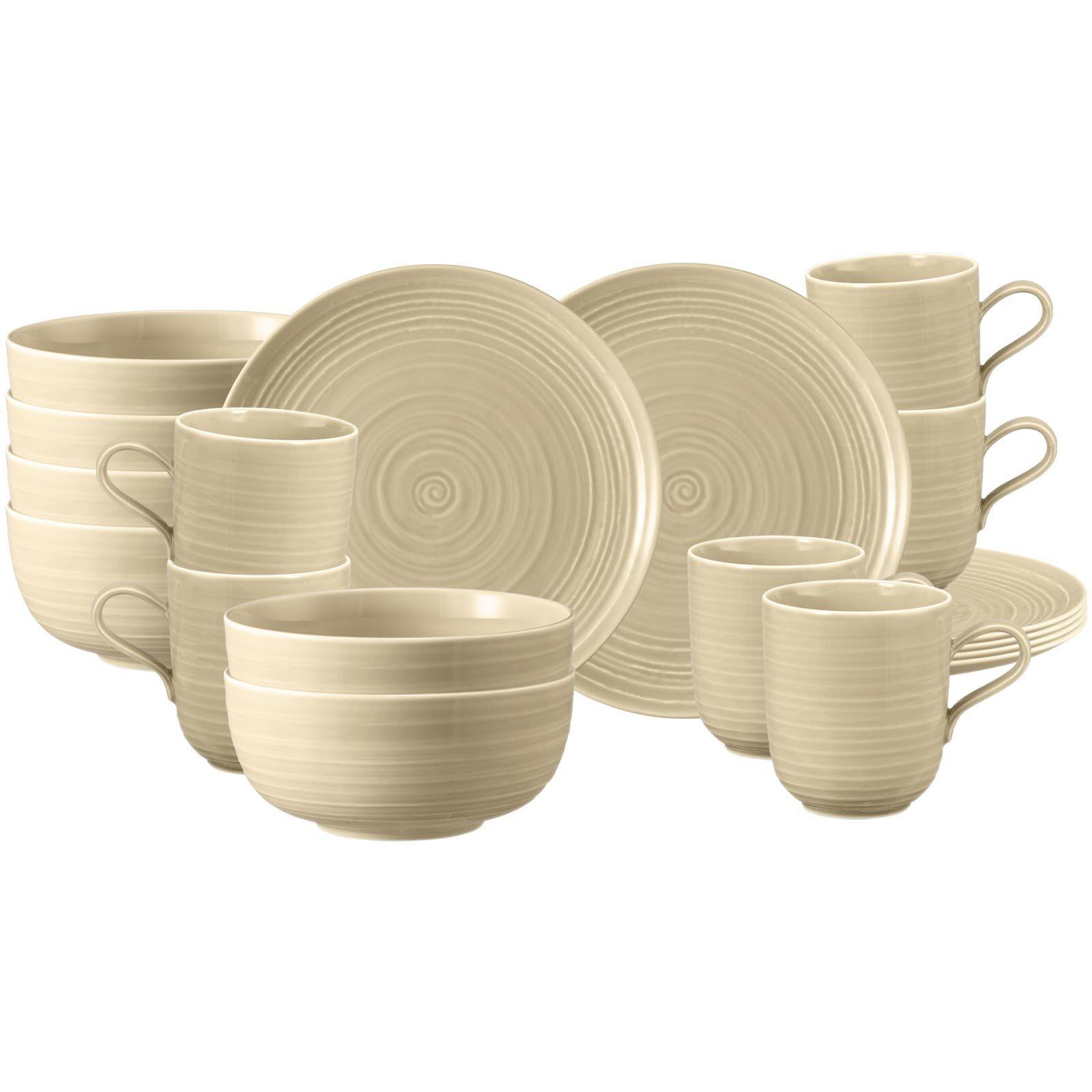 FRÜHSTÜCKS-SET Terra Sandbeige 18-tlg. - Beige, Keramik (2/2/2cm) - Seltmann Weiden