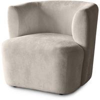 SESSEL Nori cappuccino velour - Schwarz/Cappuccino, Kunststoff/Textil (75/68/72cm) - Beautysofa
