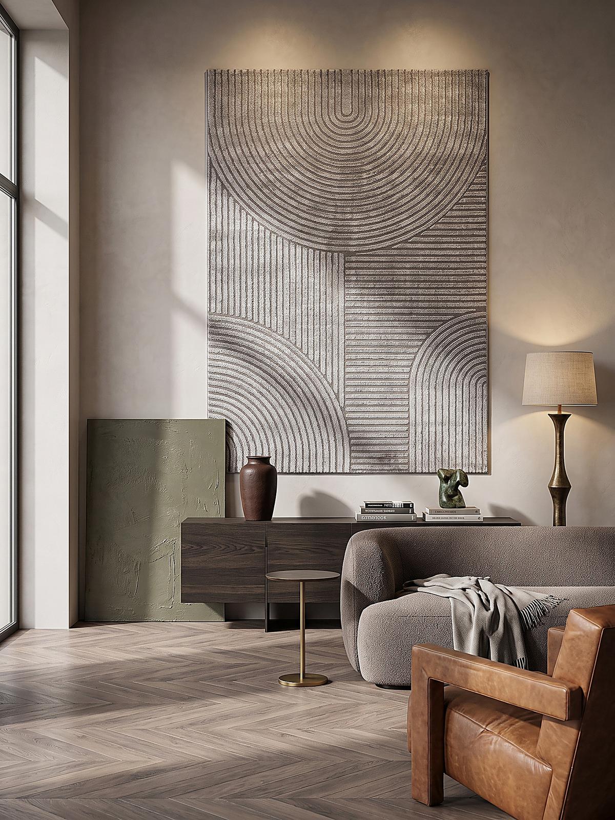 LÄUFER CETINA Geometrisch Polypropylen-Polyester Grau 80 x 300 cm - Grau, Textil (80/300cm) - KADIMA DESIGN