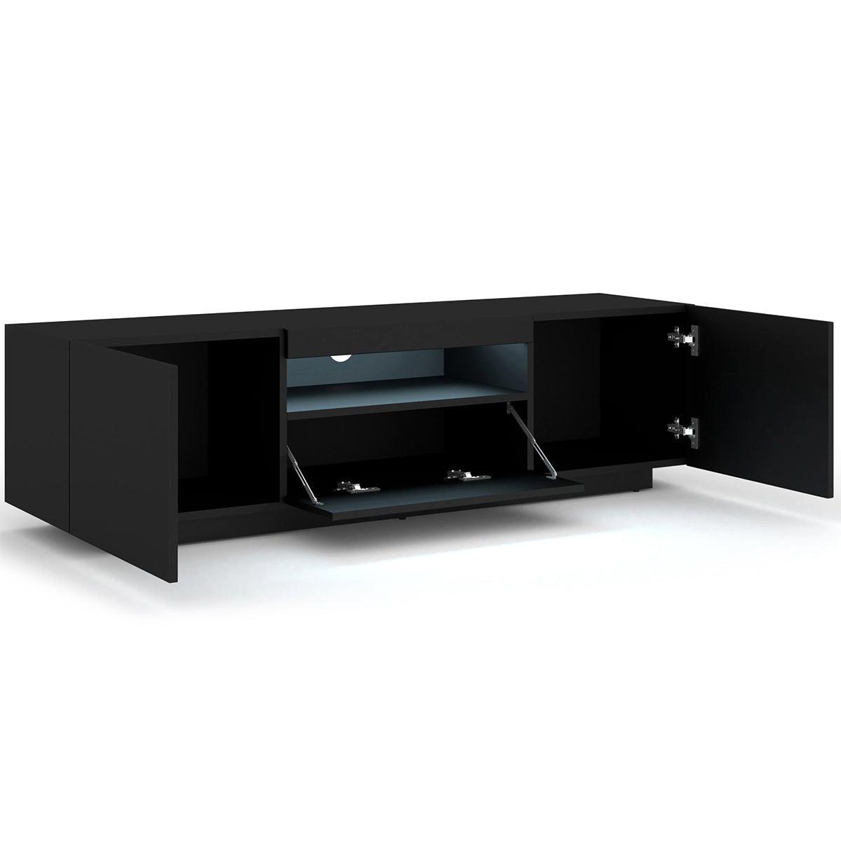TV-MÖBEL Aurus Schwarz - Schwarz, Holzwerkstoff (150/36/37cm) - Petits-meubles
