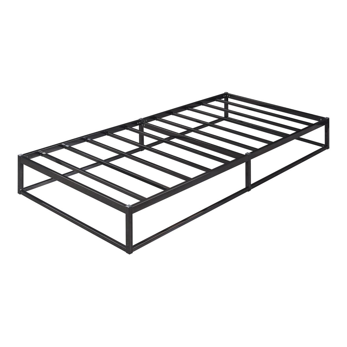 METALLBETT Trerunta - Schwarz, Metall (90/200cm) - [en.casa]