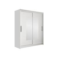 SCHWEBETÜRENSCHRANK Westa III - Silberfarben/Weiß, Holzwerkstoff/Metall (150/200/58cm) - MIRJAN24