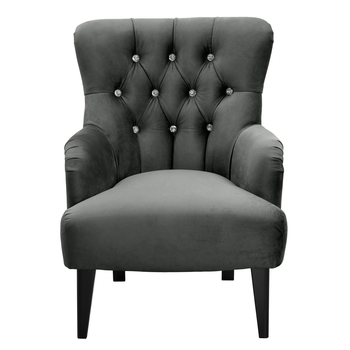 SESSEL Kayley Samtvelours graphit - Graphitfarben, Kunststoff (71/97/82cm) - 58aufmkessel