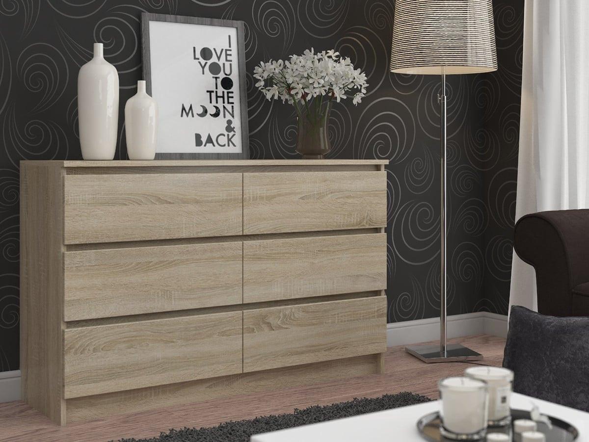 KOMMODE Eiche Sonoma 77/120/40 - Sonoma Eiche, Holzwerkstoff (120/77/40cm) - RAUMHIRSCH FURNITURE