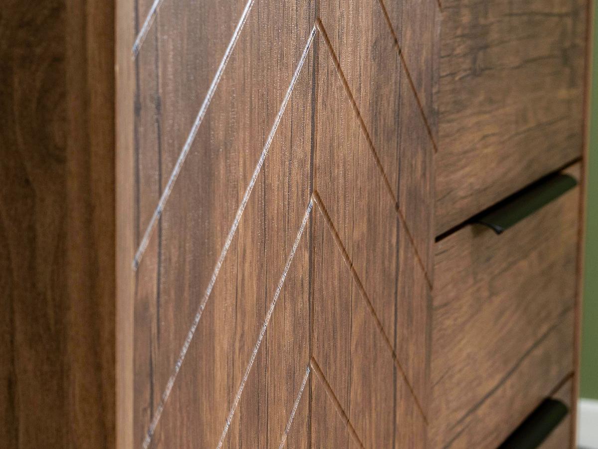 KLEIDERSCHRANK Xylix Bis 1D3SZ - Nussbaumfarben/Schwarz, Holzwerkstoff/Metall (54/180/40cm) - MIRJAN24