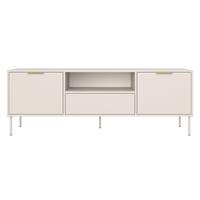 TV-LOWBOARD Vena 2-türig mit Schublade & Fach, Kaschmir, 160 cm - Kaschmir/Goldfarben, Holzwerkstoff/Kunststoff (160/57/40cm) - Selsey