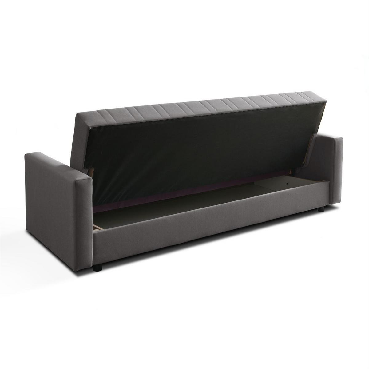 SCHLAFSOFA VERO MAX mit Schlaffunktion Castel 93 - Grau, Textil (191/88/90cm) - Lookway