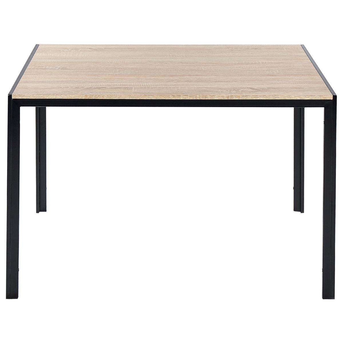 ESSTISCH 120/80/76 cm Hellbraun, Schwarz Rechteckig Newfield - Hellbraun, Holzwerkstoff (120/80/76cm) - Beliani