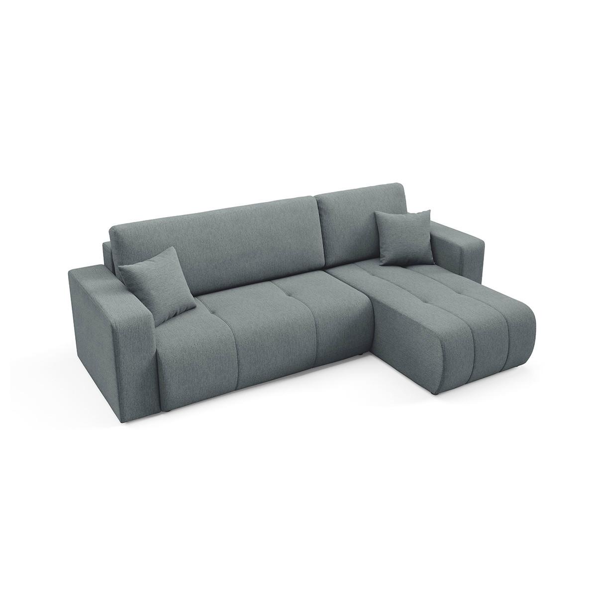 ECKSOFA Vasco 3 Sitzplätze Grau - Grau, Holz (247/145cm) - Petits-meubles