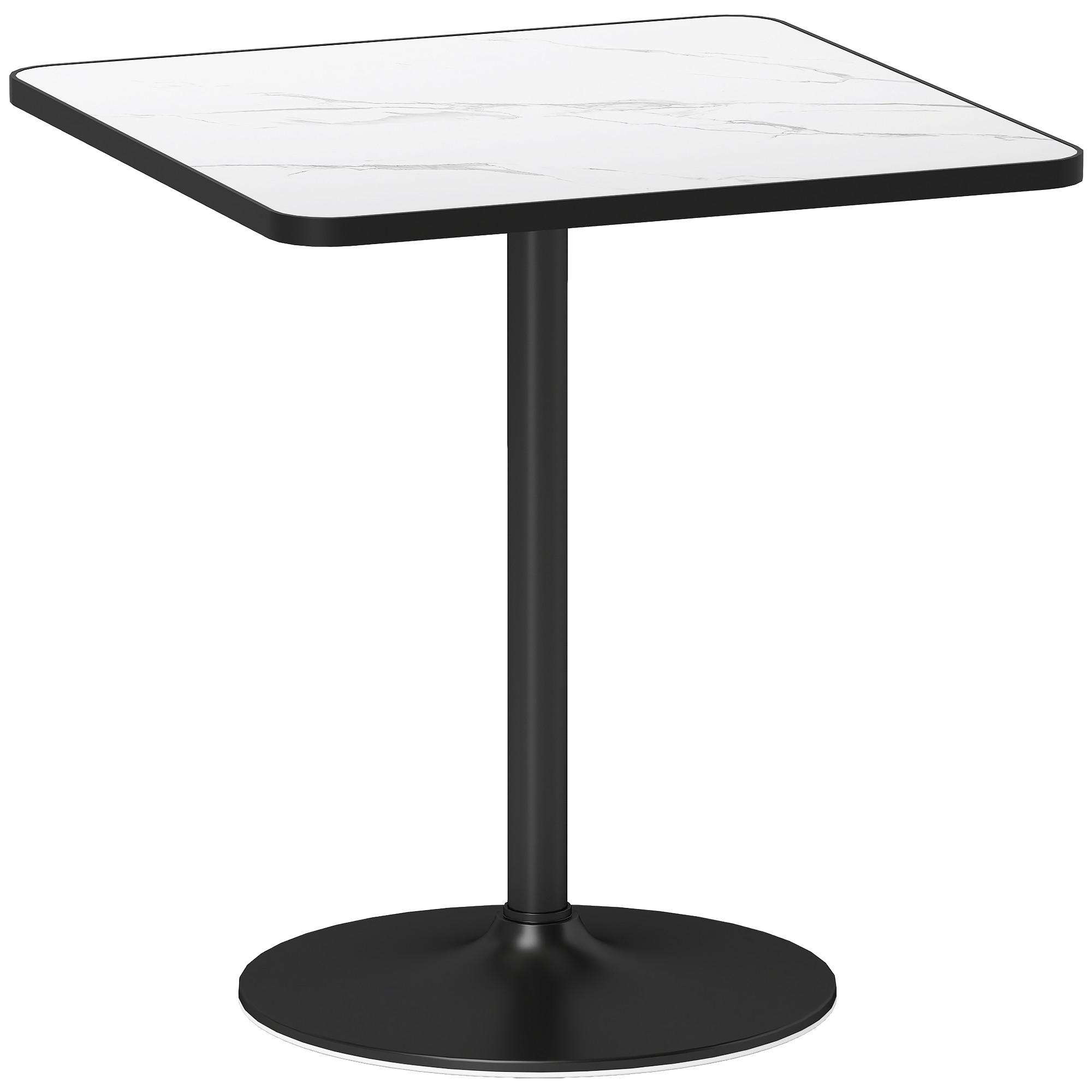 ESSTISCH, 70 x 70 cm quadratischer Küchentisch für 4 Personen Weiß - Weiß, Holzwerkstoff (70/70/76cm) - HOMCOM