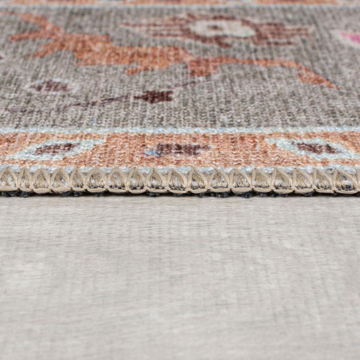 TEPPICH Waschbar HURST, orientalisch, Rosa-Bunt, 152 x 230 cm - Rosa, Textil (230/152cm) - KADIMA DESIGN