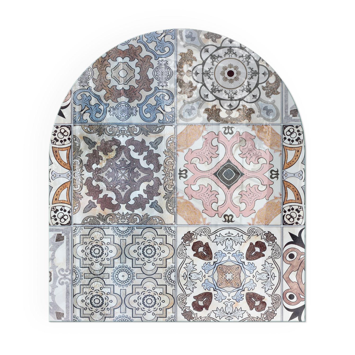 GLASPLATTE für Kamin 80x70 cm - Grau, Glas (80/70/0.4cm) - TULUP
