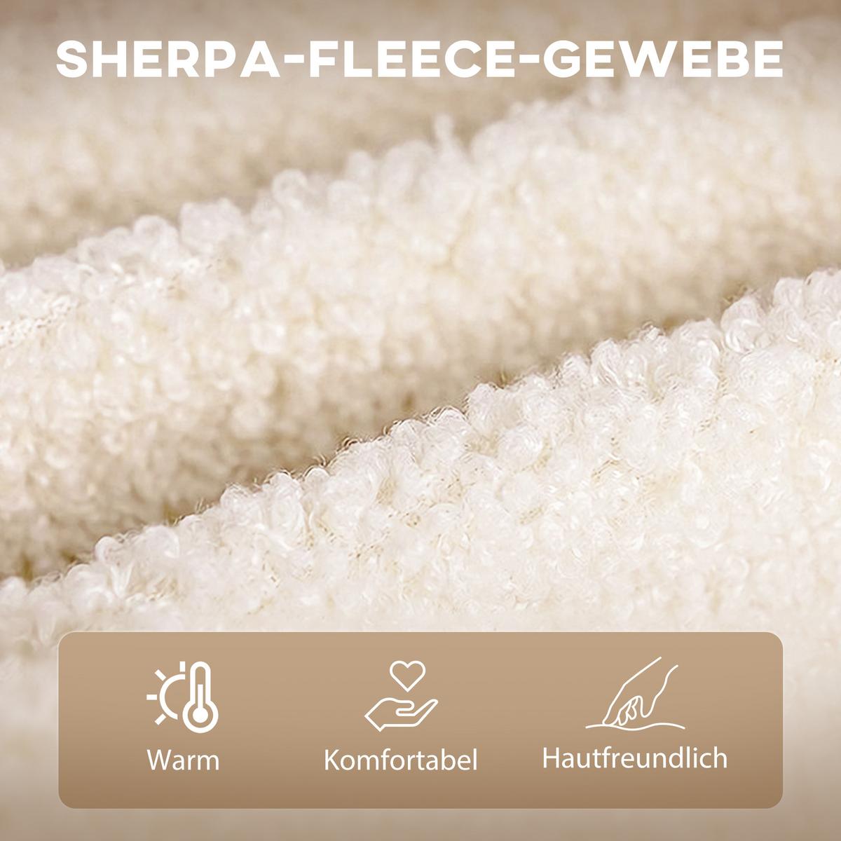 SCHAUKELSTUHL Sessel Relaxsessel bis 120 kg, Polyester, Beige 98x71x101cm - Champagner/Beige, Buchenholz/Textil (98/101/71cm) - HOMCOM