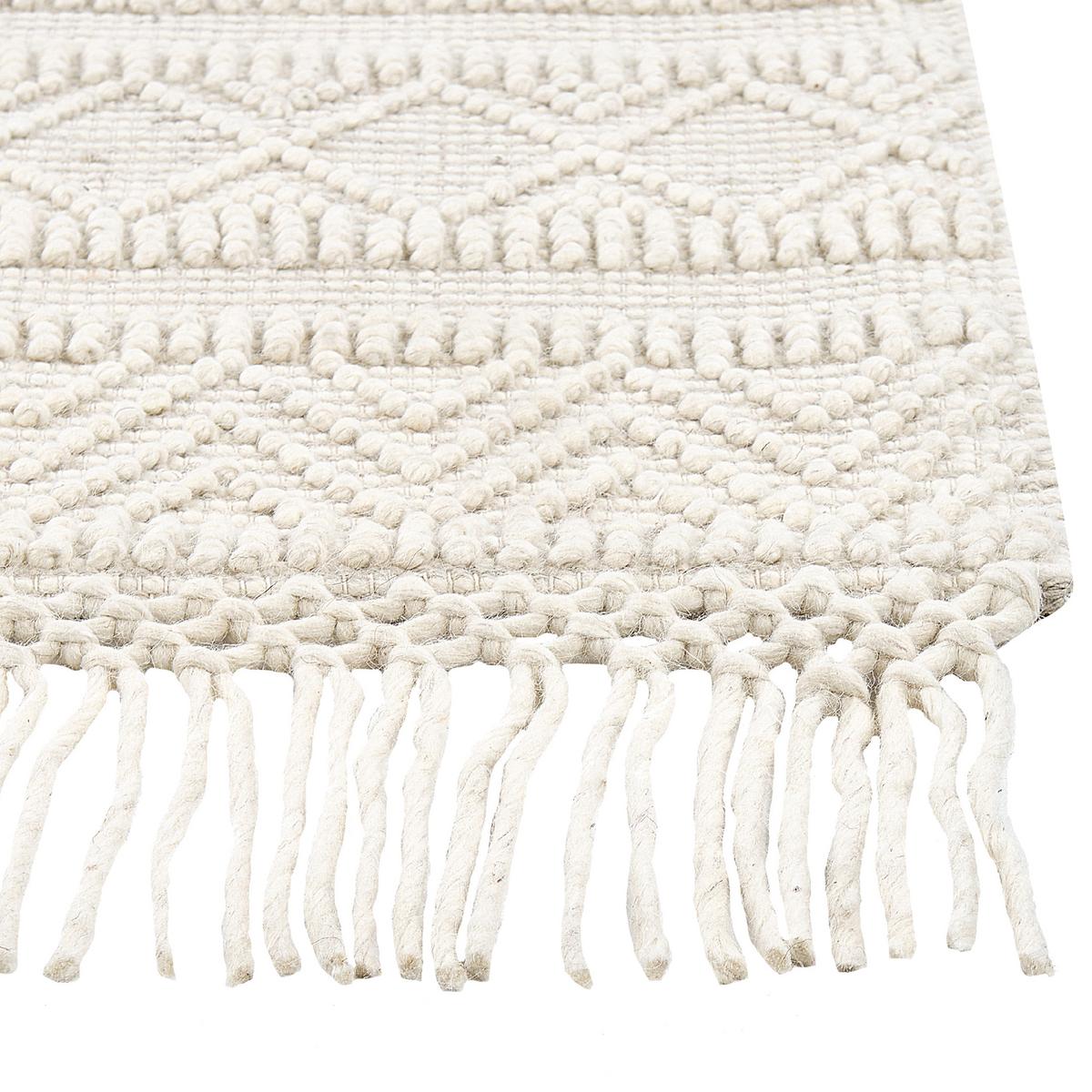 TEPPICH geflochten Pertek 230/160 cm - Beige, Textil (160/230cm) - Beliani