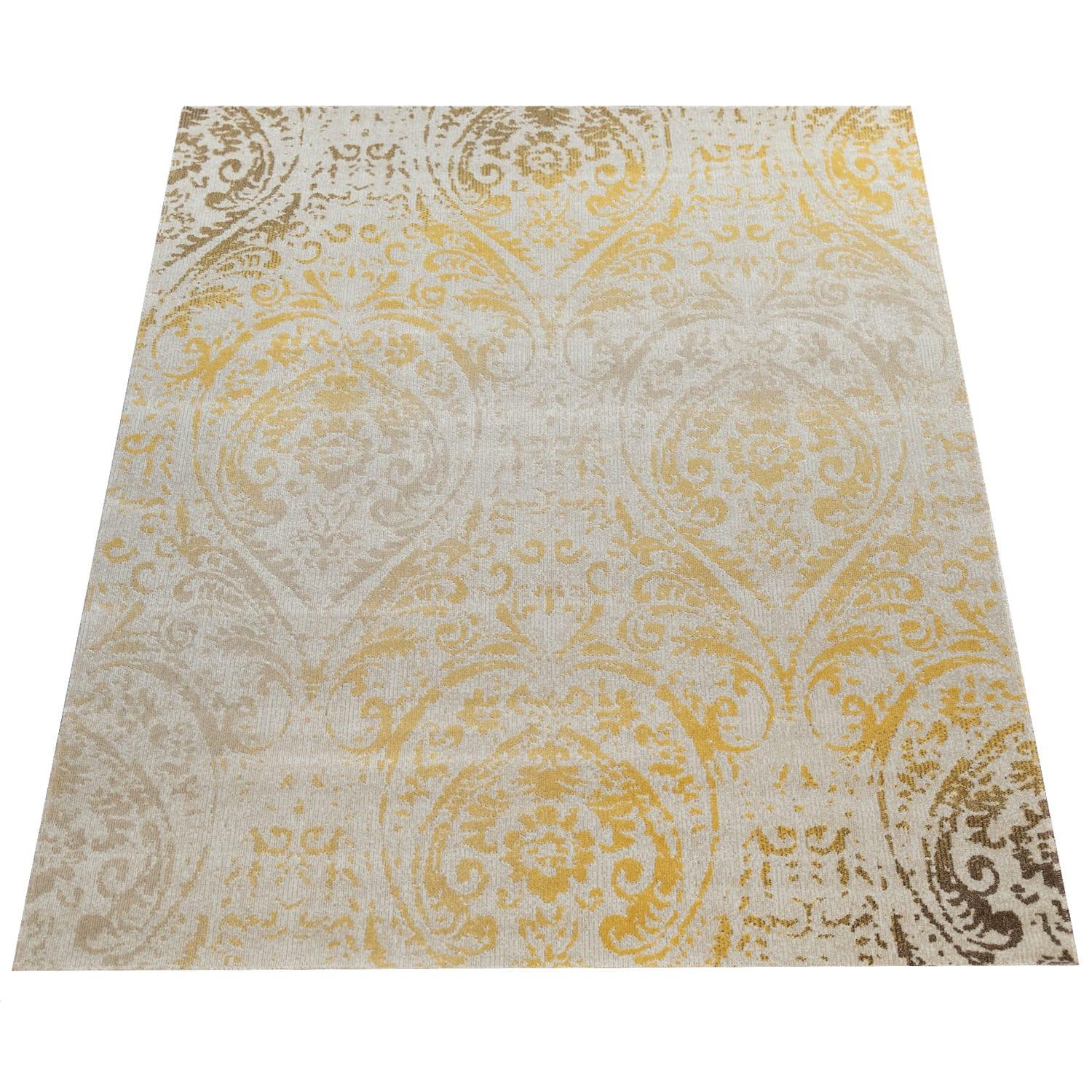OUTDOORTEPPICH, mit Ornament-Muster, Gelb, 60 x 100 cm - Gelb, Textil (100/60cm) - KADIMA DESIGN