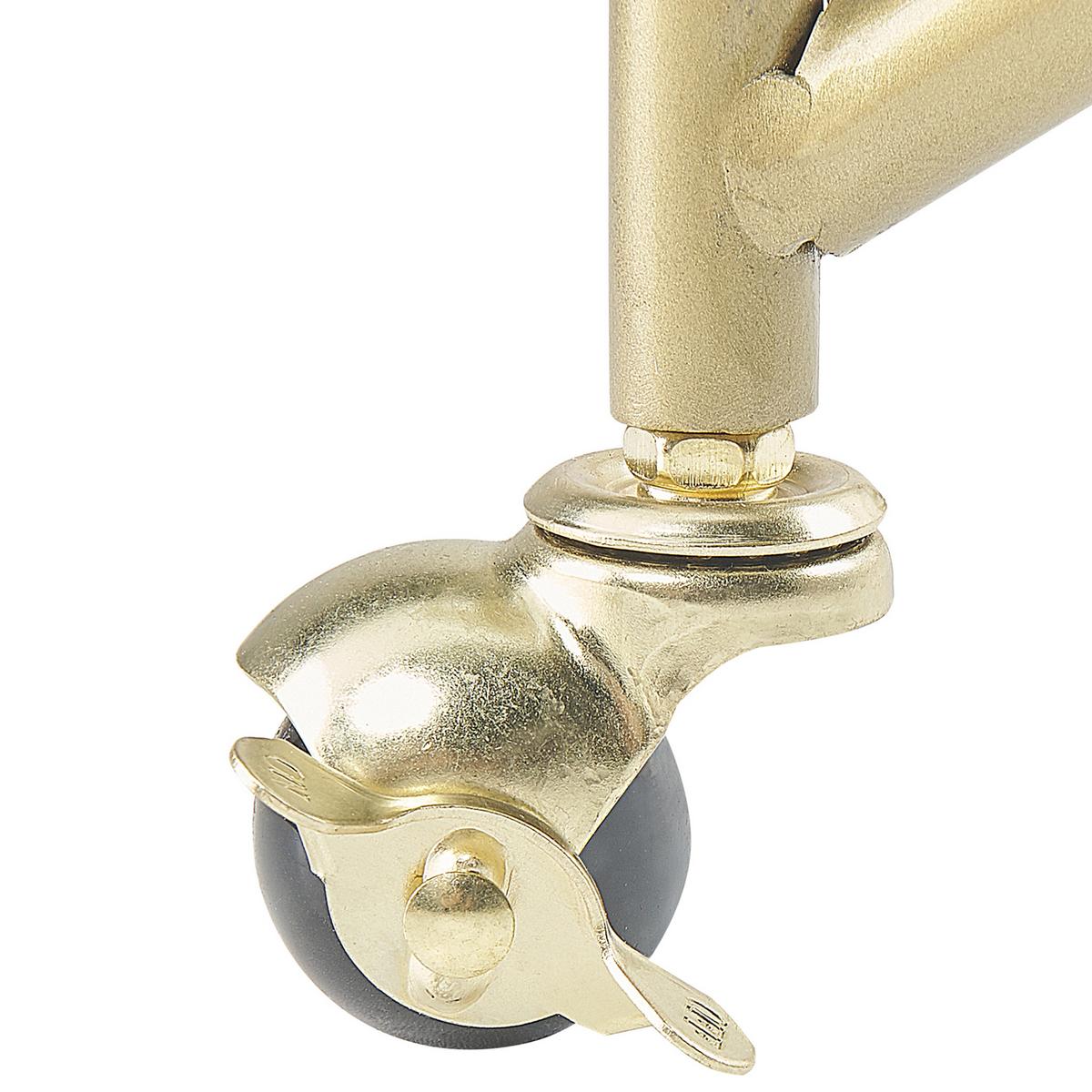 SERVIERWAGEN Gold Kerry - Transparent/Goldfarben, Metall (35/81/90cm) - Beliani