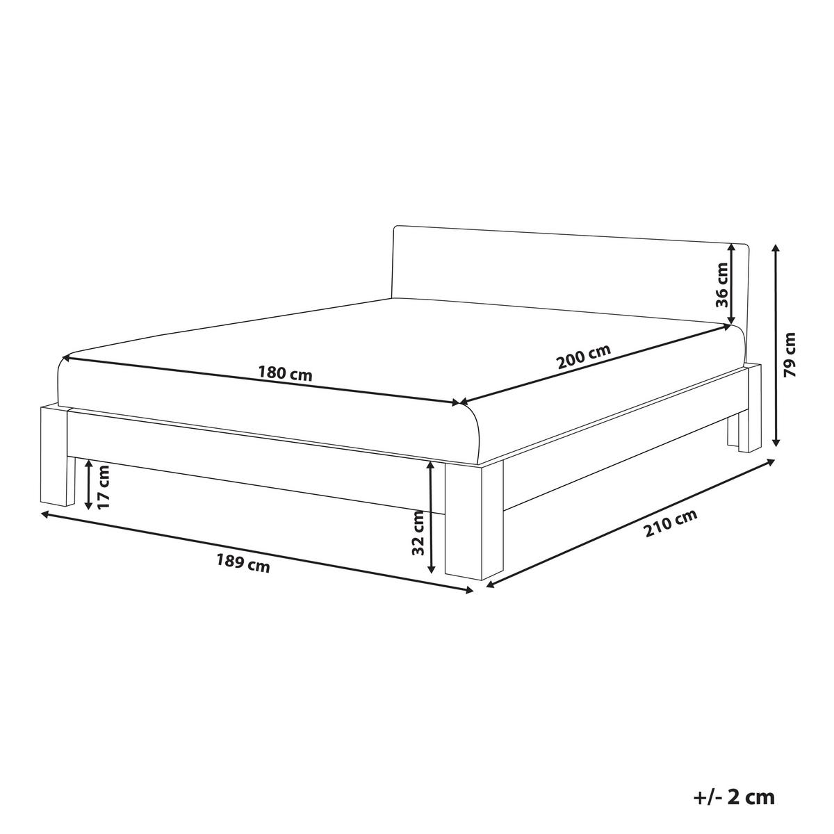 BETT mit Lattenrost 180x200 cm Heller Holzfarbton Royan - Hellbraun, Holz (180/200cm) - Beliani