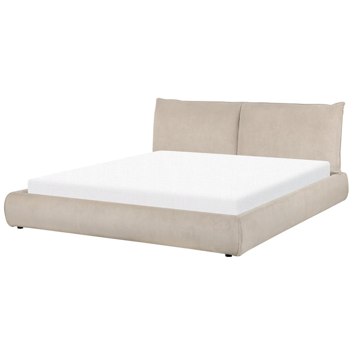 POLSTERBETT mit Lattenrost 180x200 cm Beige Vinay - Taupe, Textil (180/200cm) - Beliani