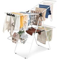WÄSCHESTÄNDER Weiß - Weiß, Metall (154/112/55.5cm) - COSTWAY