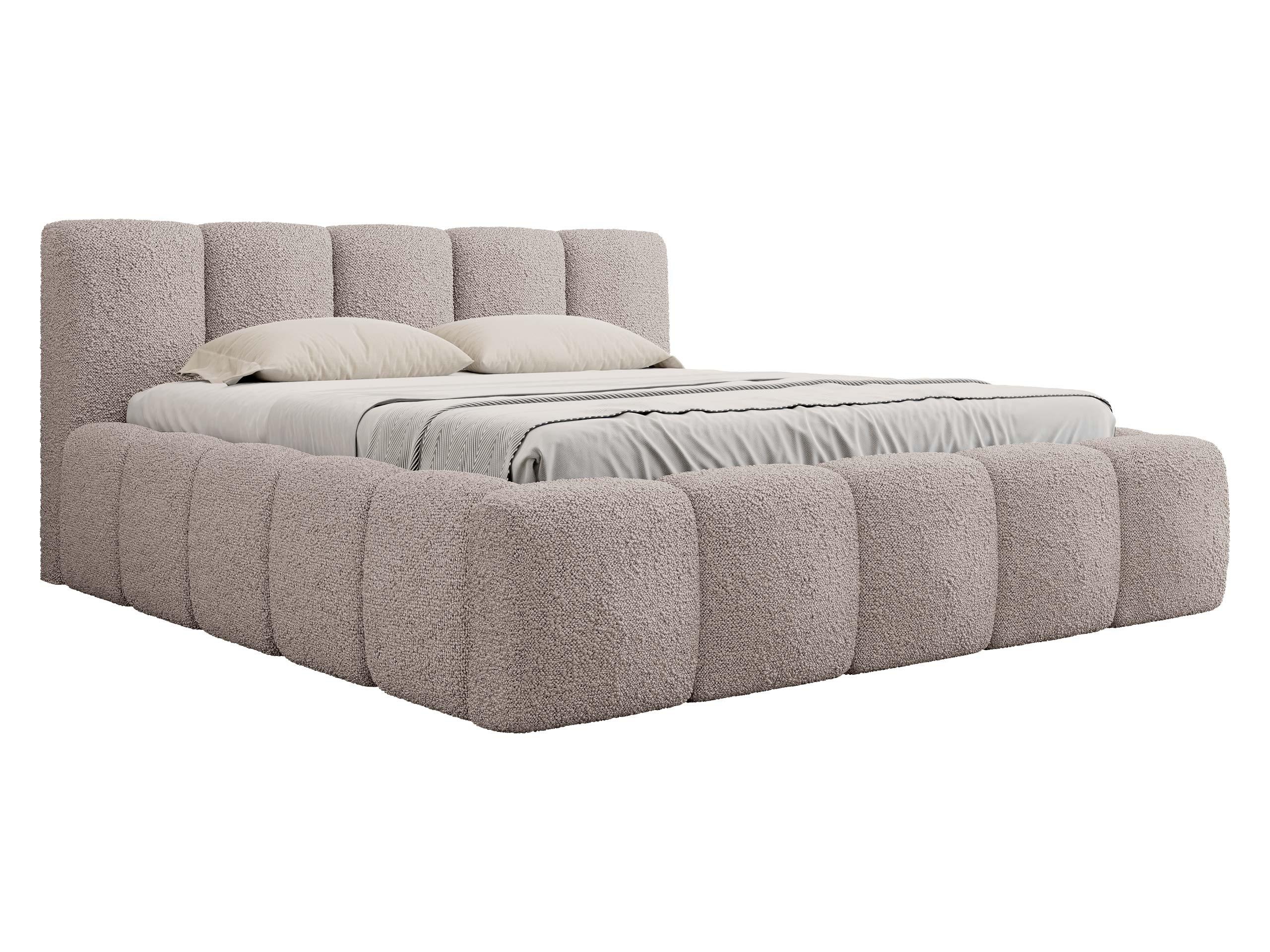 POLSTERBETT Kevson Boucle - Beige, Holzwerkstoff/Textil (160/200cm) - MIRJAN24