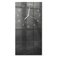 WANDUHR aus Glas 30x60 cm - Graphit - Grau, Glas (30/60/0.4cm) - TULUP