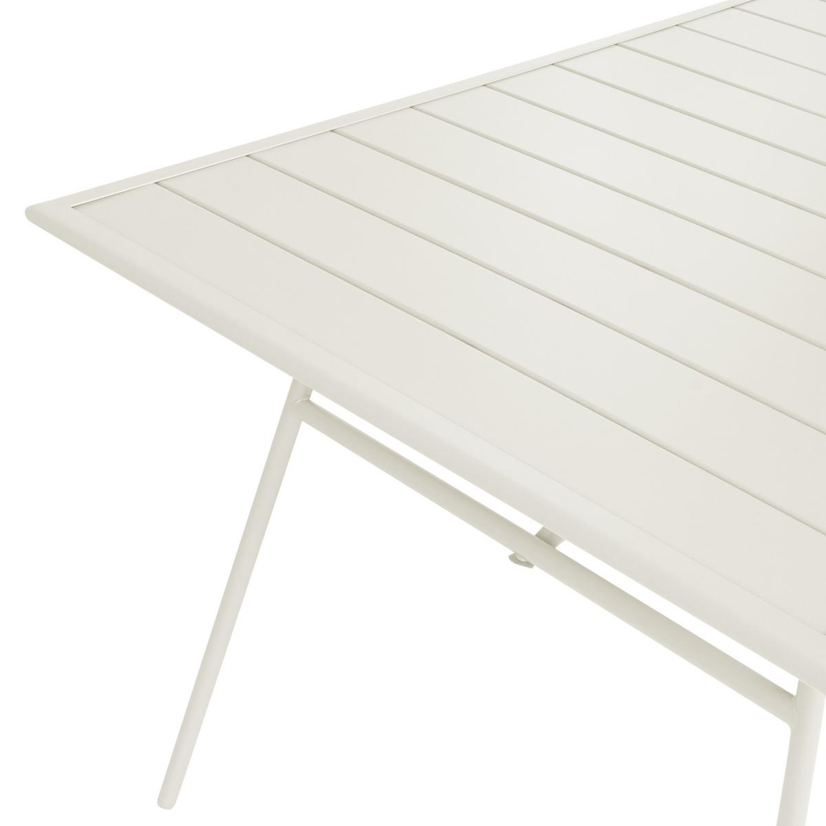 GARTENTISCH 160/90 cm Metall Hellbeige Terenzo - Beige, Metall (160/90/74cm) - Beliani