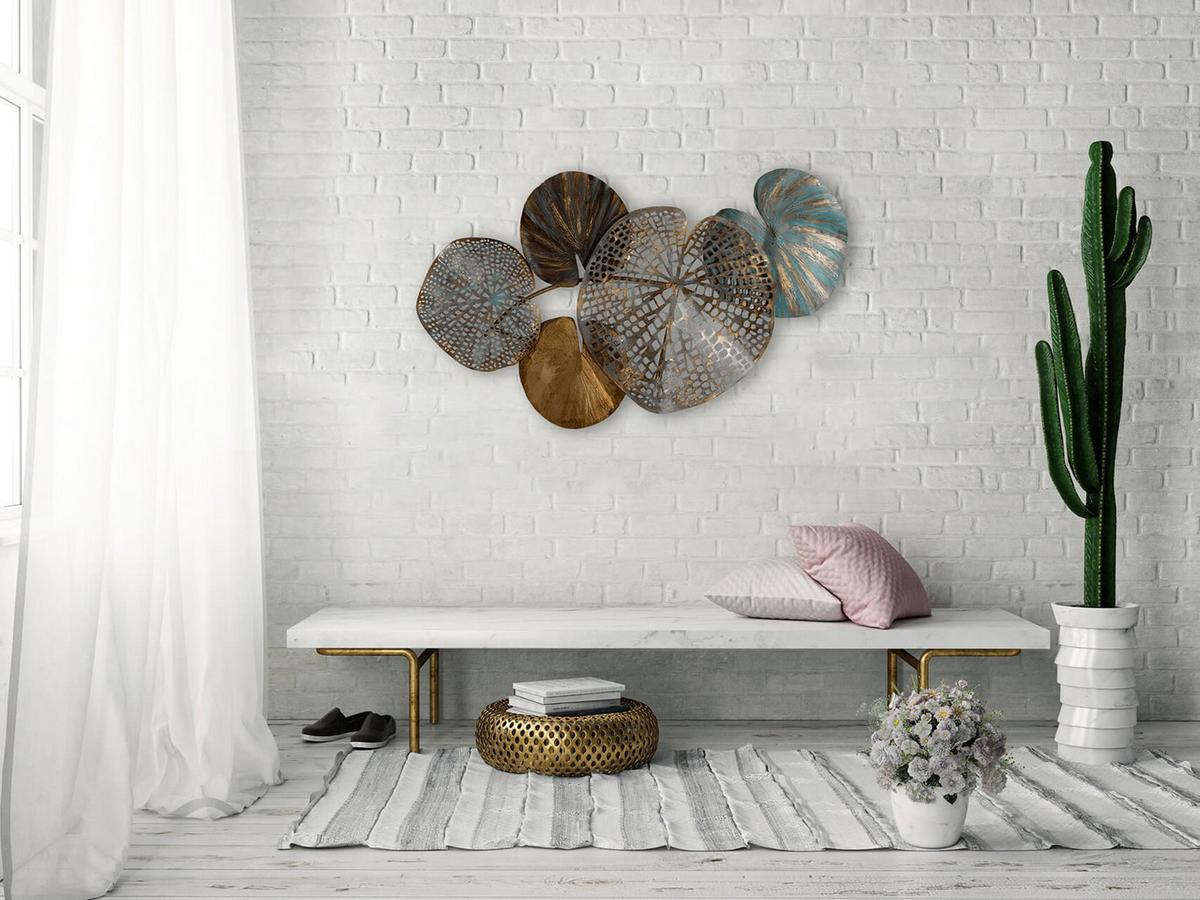 WANDDEKO Grün 100/60 cm - Grün, Metall (2.5/60/4cm) - KUNSTLOFT