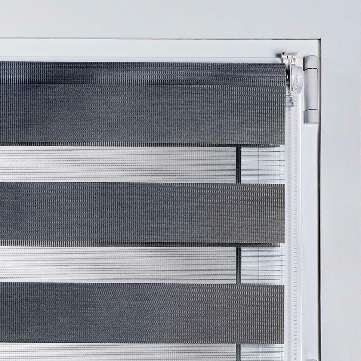 DOPPELROLLO Silber, 75 cm x 180 cm - Silberfarben, Kunststoff (75/180cm) - STORESDECO