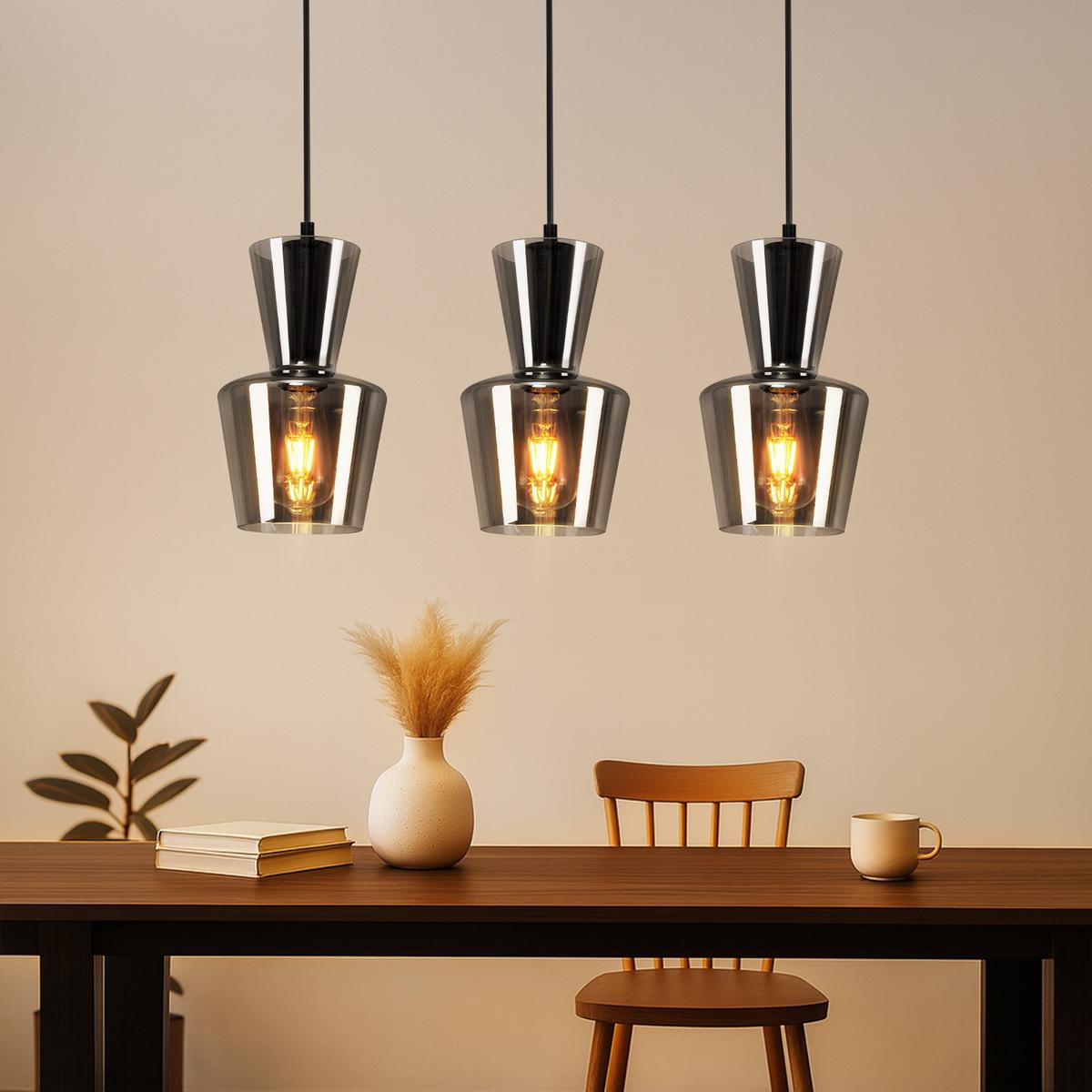 PENDELLEUCHTE Martinelli 45/5/150 cm - Schwarz, Metall (5/45/150cm) - Nettlife