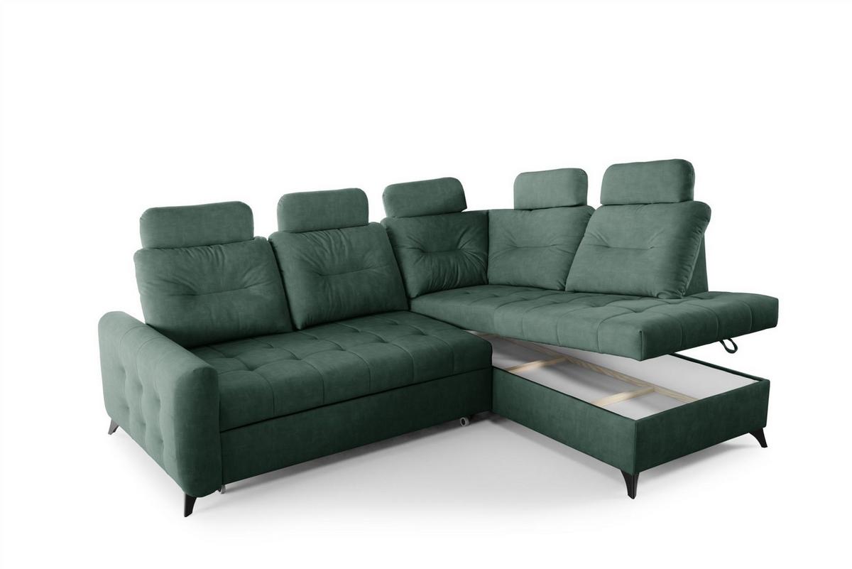 ECKSOFA Wendie - Grün, Holzwerkstoff/Textil (250/200cm) - Fun Möbel