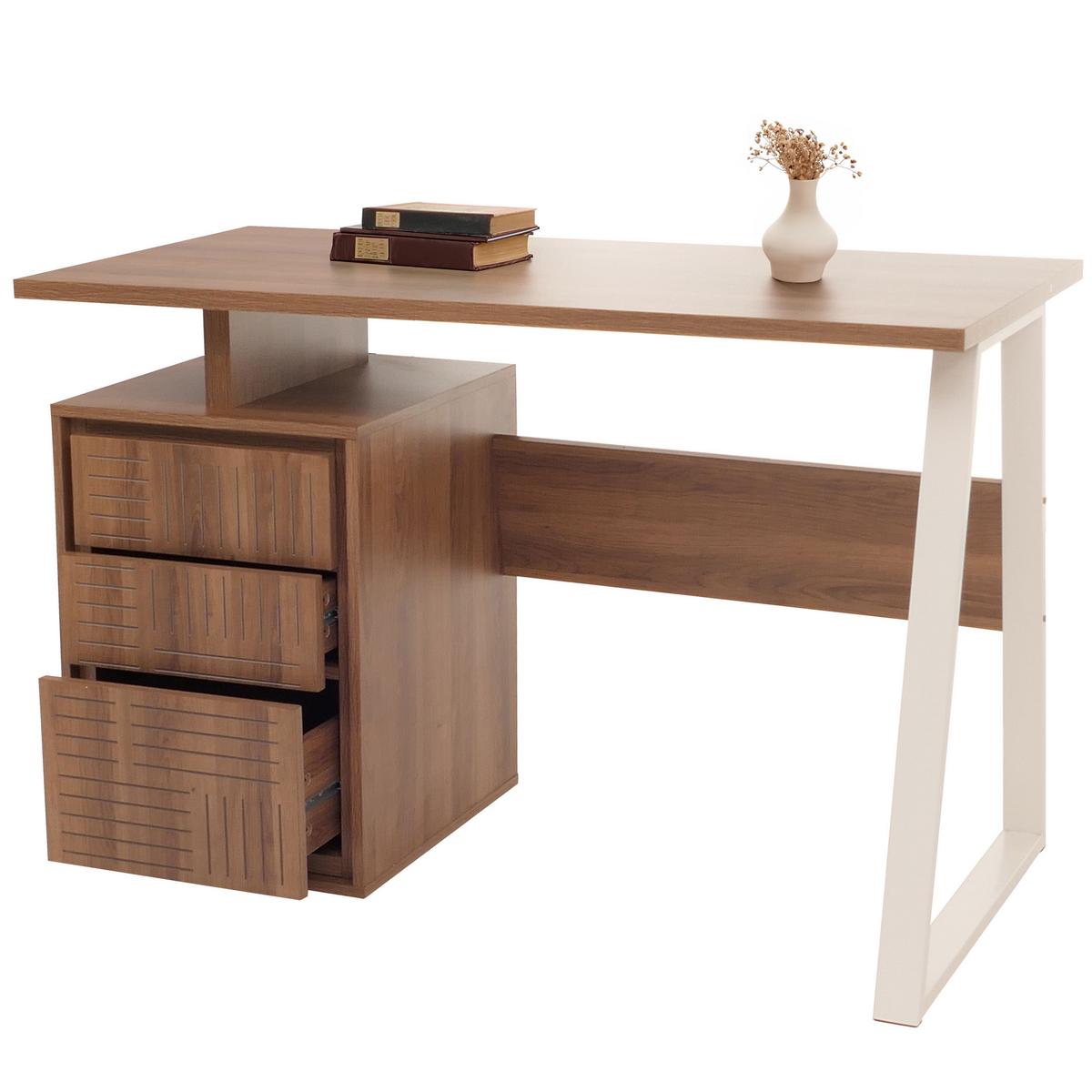 SCHREIBTISCH quadratisch Braun - Braun, Holz (58/118/77cm) - MCW