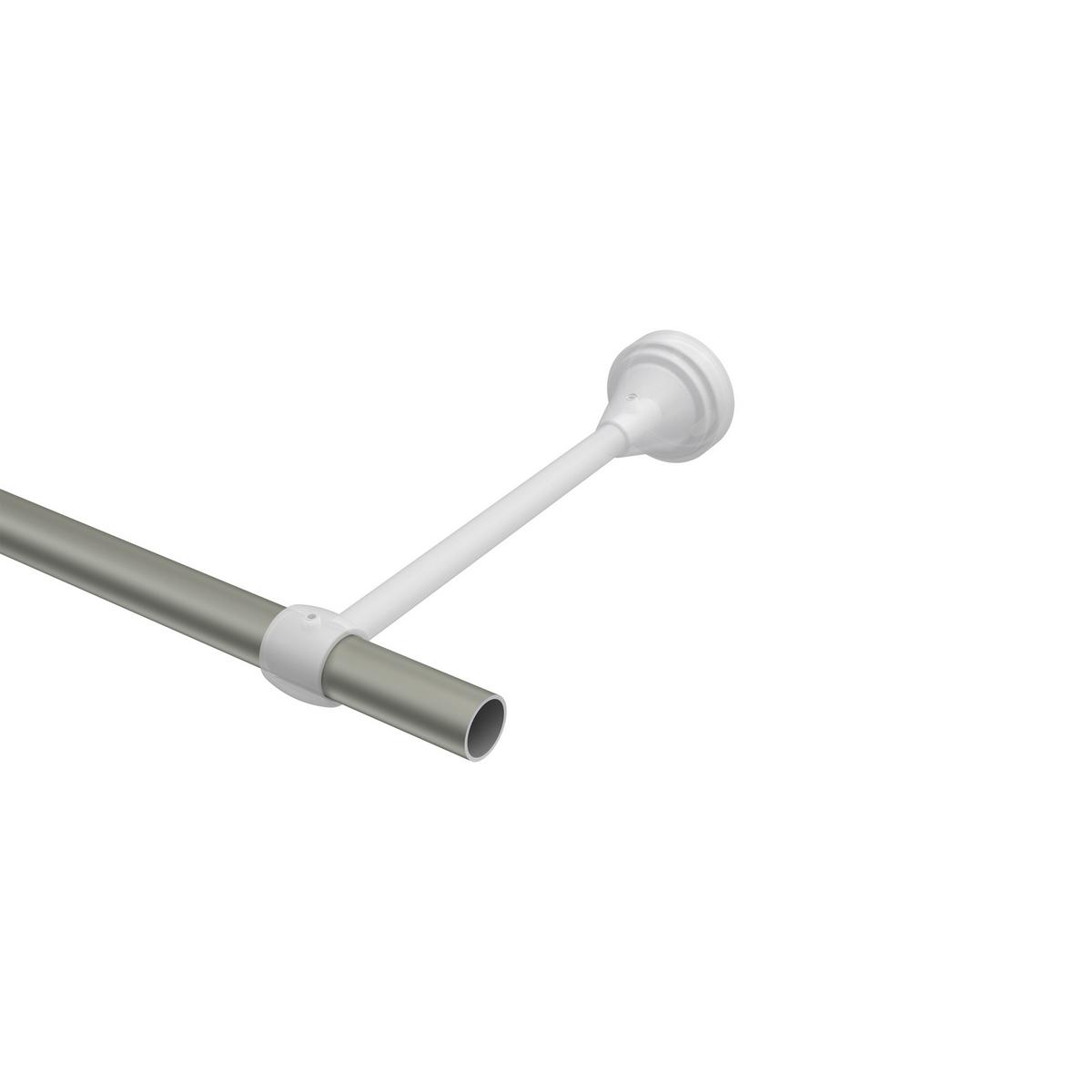 GARDINENSTANGE Primus Lorenzo 180 cm, 1-läufig (ohne Ringe), 16 mm Ø Chrom matt - Chromfarben/Nickelfarben, Metall (180cm) - INTERDECO