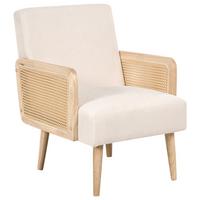 SESSEL Hellbeige Hojby - Beige/Braun, Textil (61/82/74cm) - Beliani