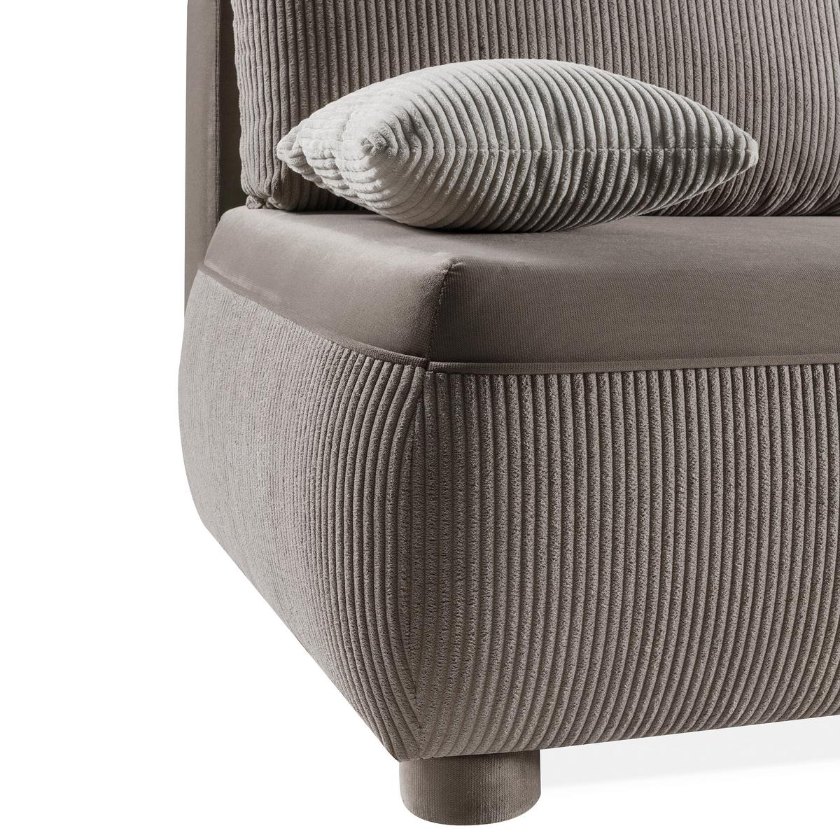 SCHLAFSOFA Aida 3-Sitzer mit Schlaffunktion, Braun - Braun, Textil (211/88/93cm) - Beautysofa