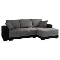 ECKSOFA Dallas, Seite: Rechts - Schwarz/Grau, Holz/Textil (240/140cm) - MIRJAN24