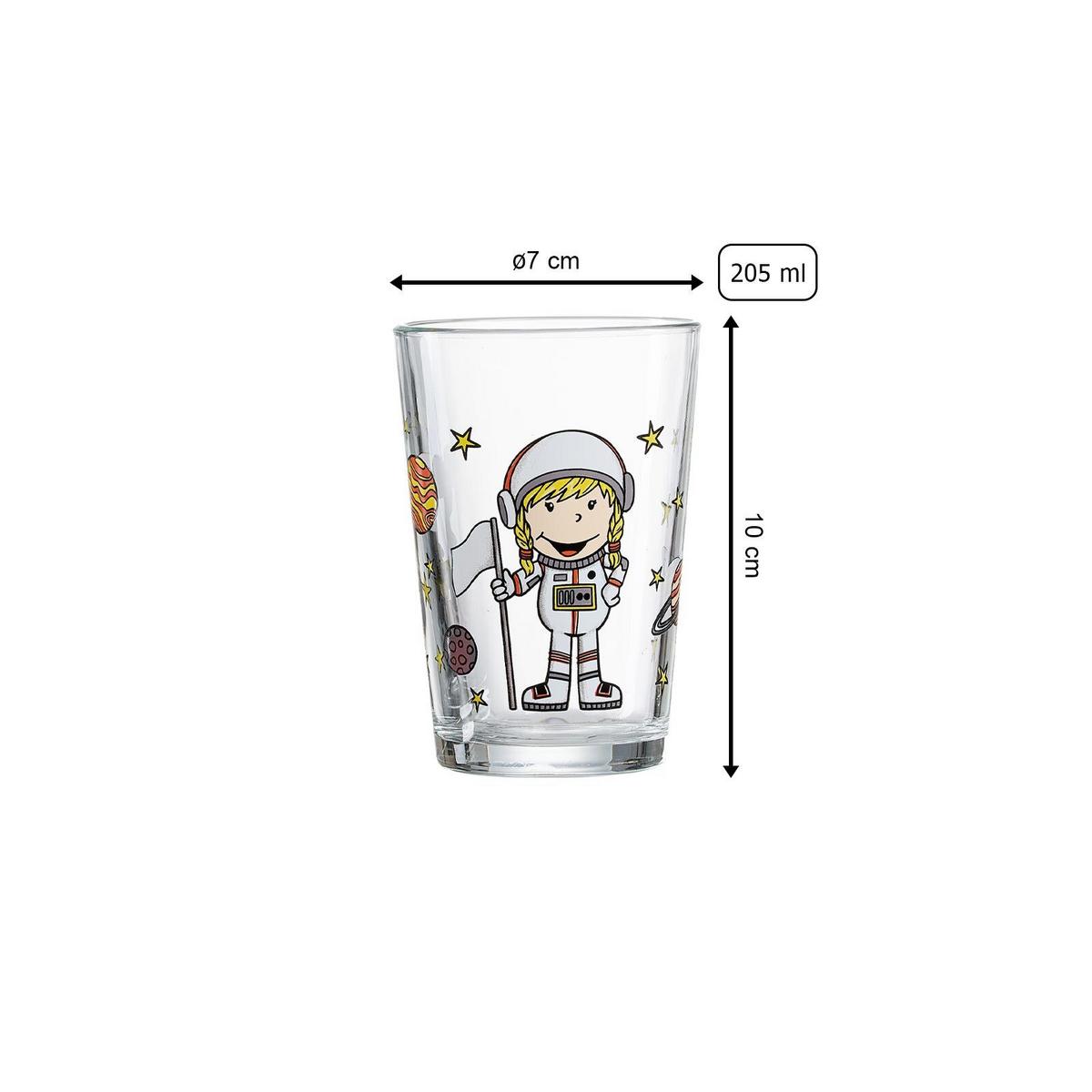 KINDERGLÄSER Berufe Mädchen bunt 205 ml 6-tlg. - Multicolor, Glas (0.205L) - Ritzenhoff Breker